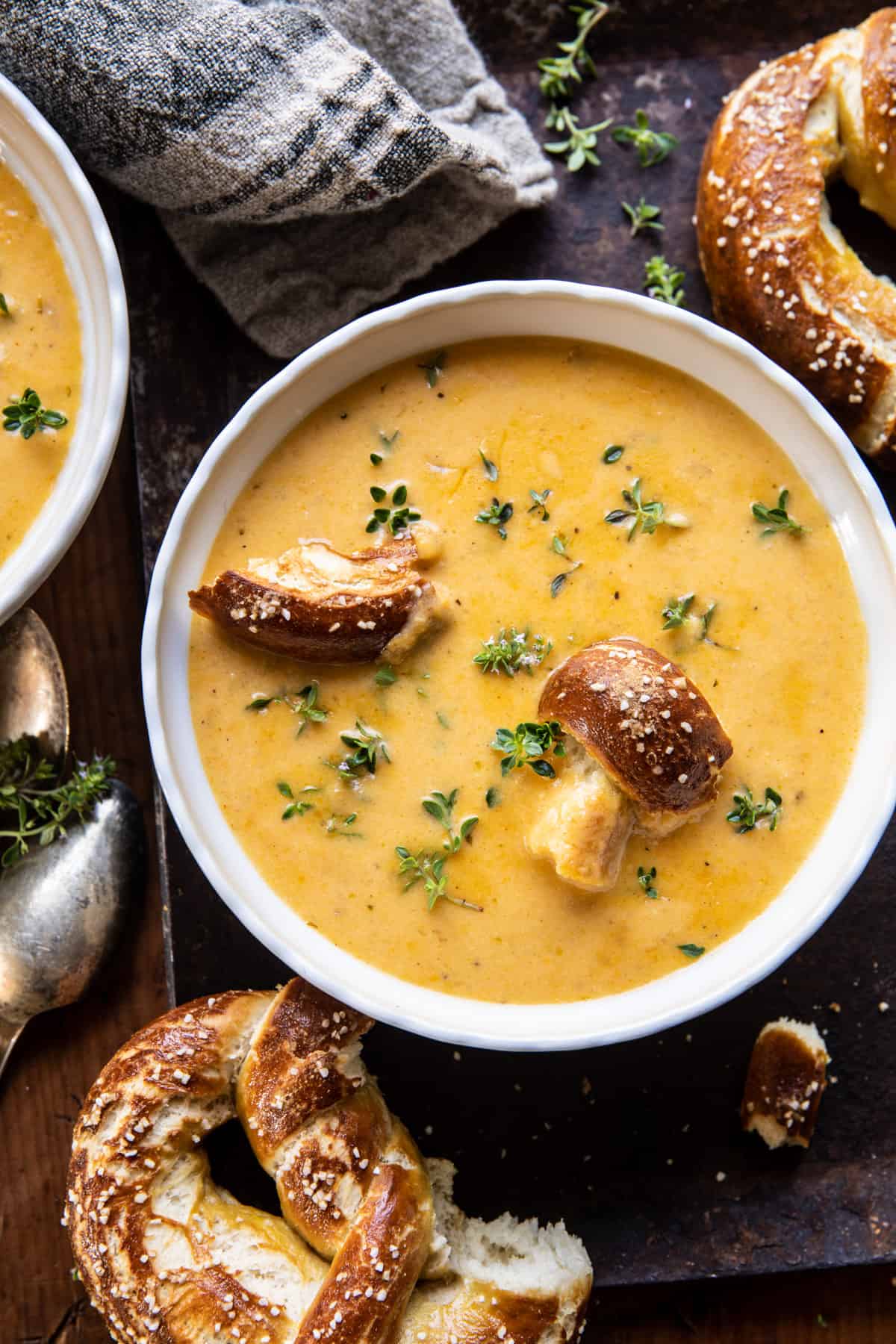 Brie and Cheddar Apple Beer Soup | halfbakedharvest.com