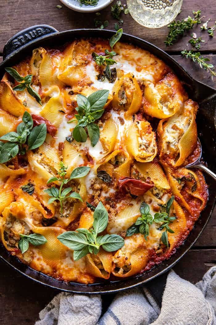 Butternut Squash and Cheese Stuffed Pasta Shells | halfbakedharvest.com