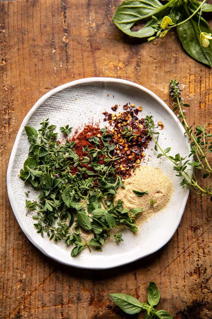 Easy Baked Cheesy Cauliflower Pizzas | halfbakedharvest.com