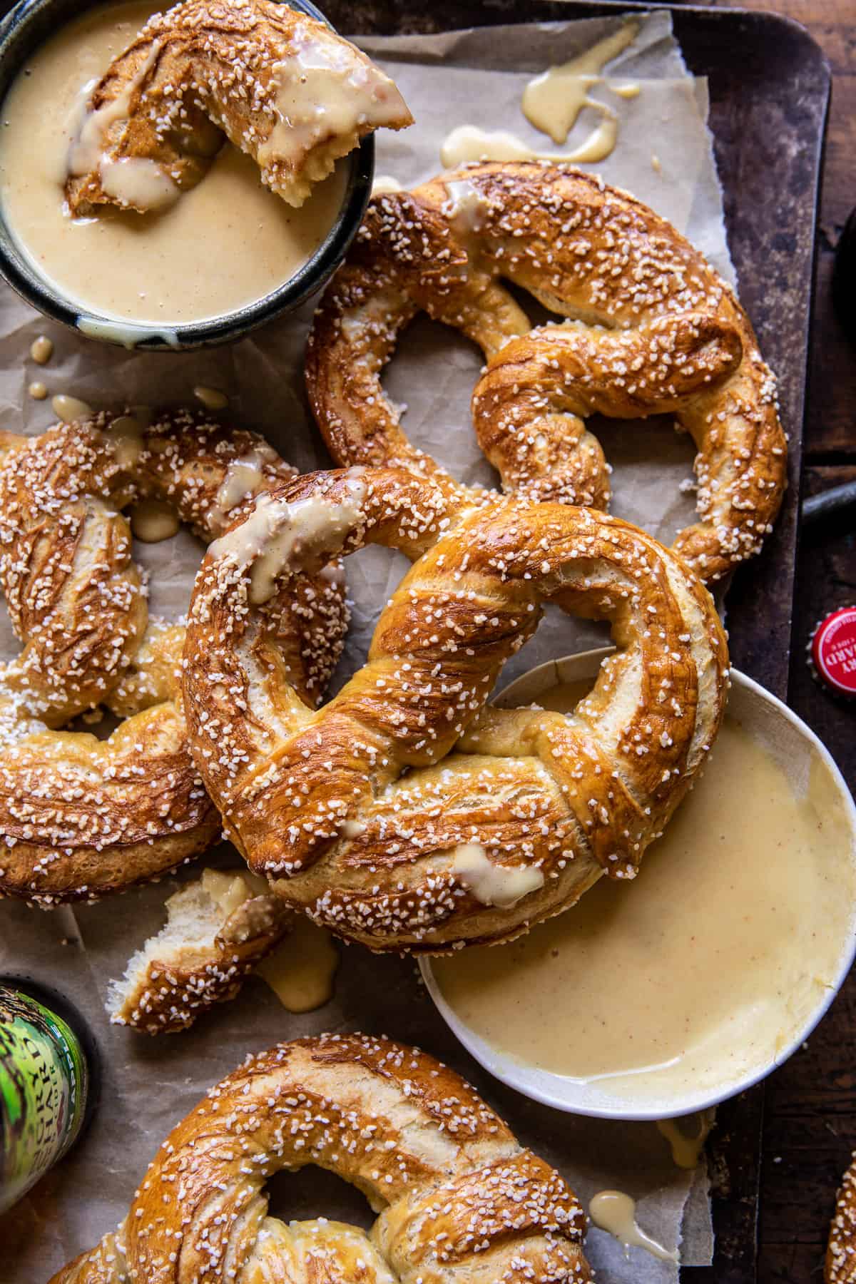 Hard Cider Pretzels with Creamy Honey Mustard | halfbakedharvest.com