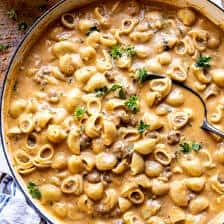 Healthier Homemade One Pot Hamburger Helper | halfbakeharvest.com