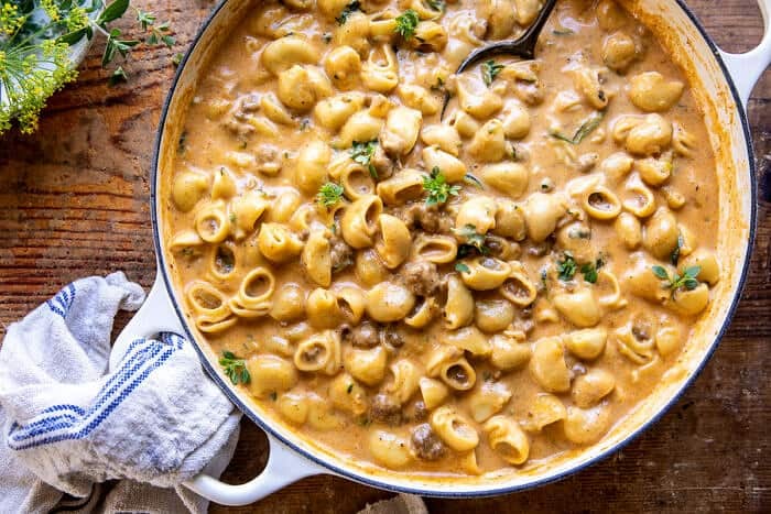 Healthier Homemade One Pot Hamburger Helper | halfbakeharvest.com