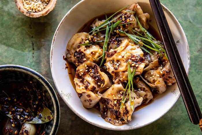 Sesame Ginger Dumplings in Chili Oil | halfbakedharvest.com