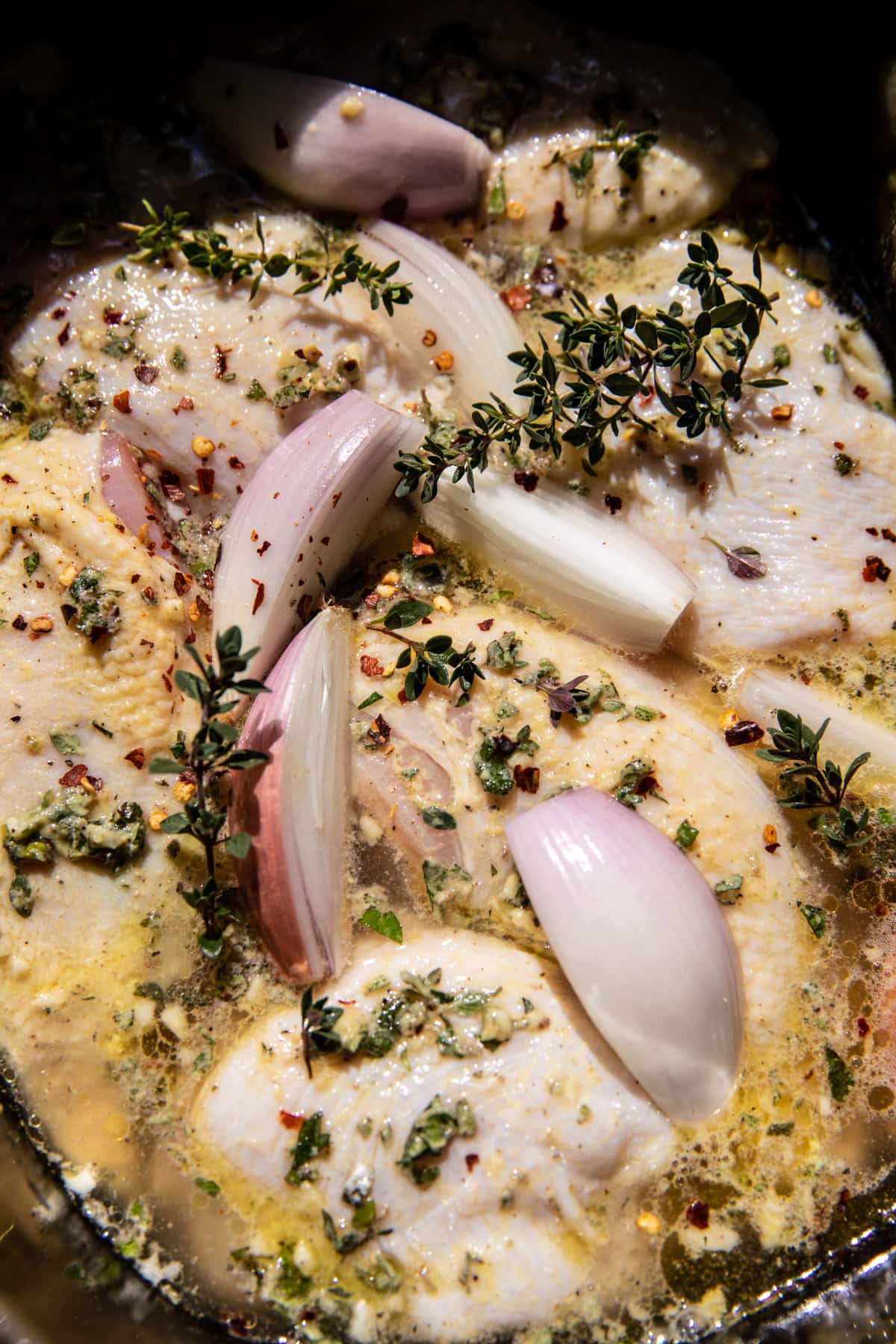Slow Cooker Mustard Herb Chicken and Creamy Orzo | halfbakedharvest.com