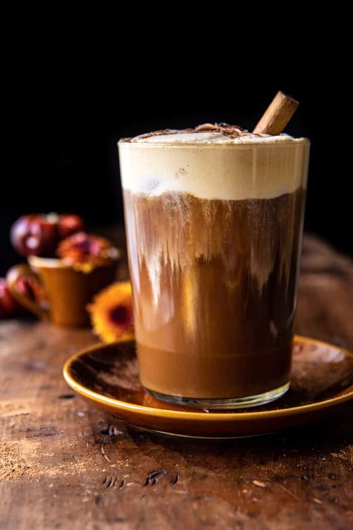 Vanilla Chai Pumpkin Cream Cold Brew | halfbakedhavrest.com