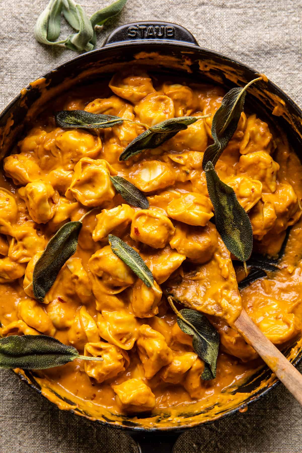 Brown Butter Pumpkin Tortellini Alla Vodka | halfbakedharrvest.com
