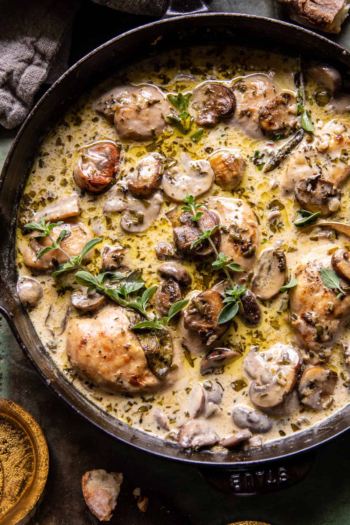 Creamed Mushroom and Brie Chicken | halfbakedharvest.com