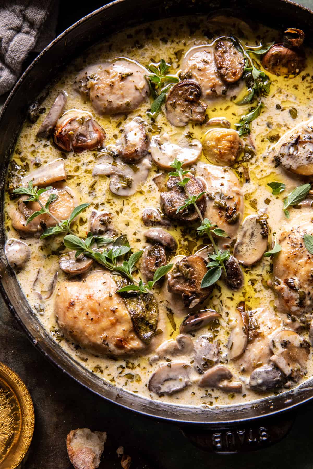 Creamed Mushroom and Brie Chicken | halfbakedharvest.com