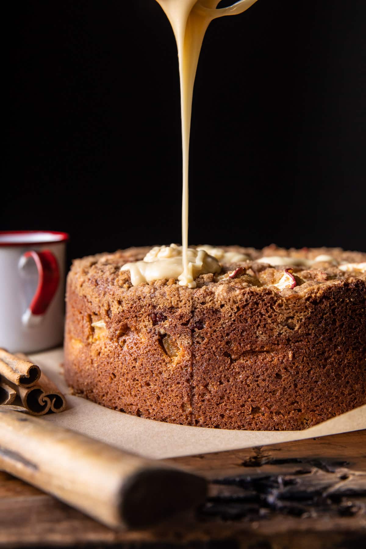 Salted Bourbon Apple Crumble Coffee Cake | halfbakedharvest.com