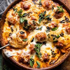 Simple Baked Cheesy Italian Chicken Meatballs | halfbakedharvest.com