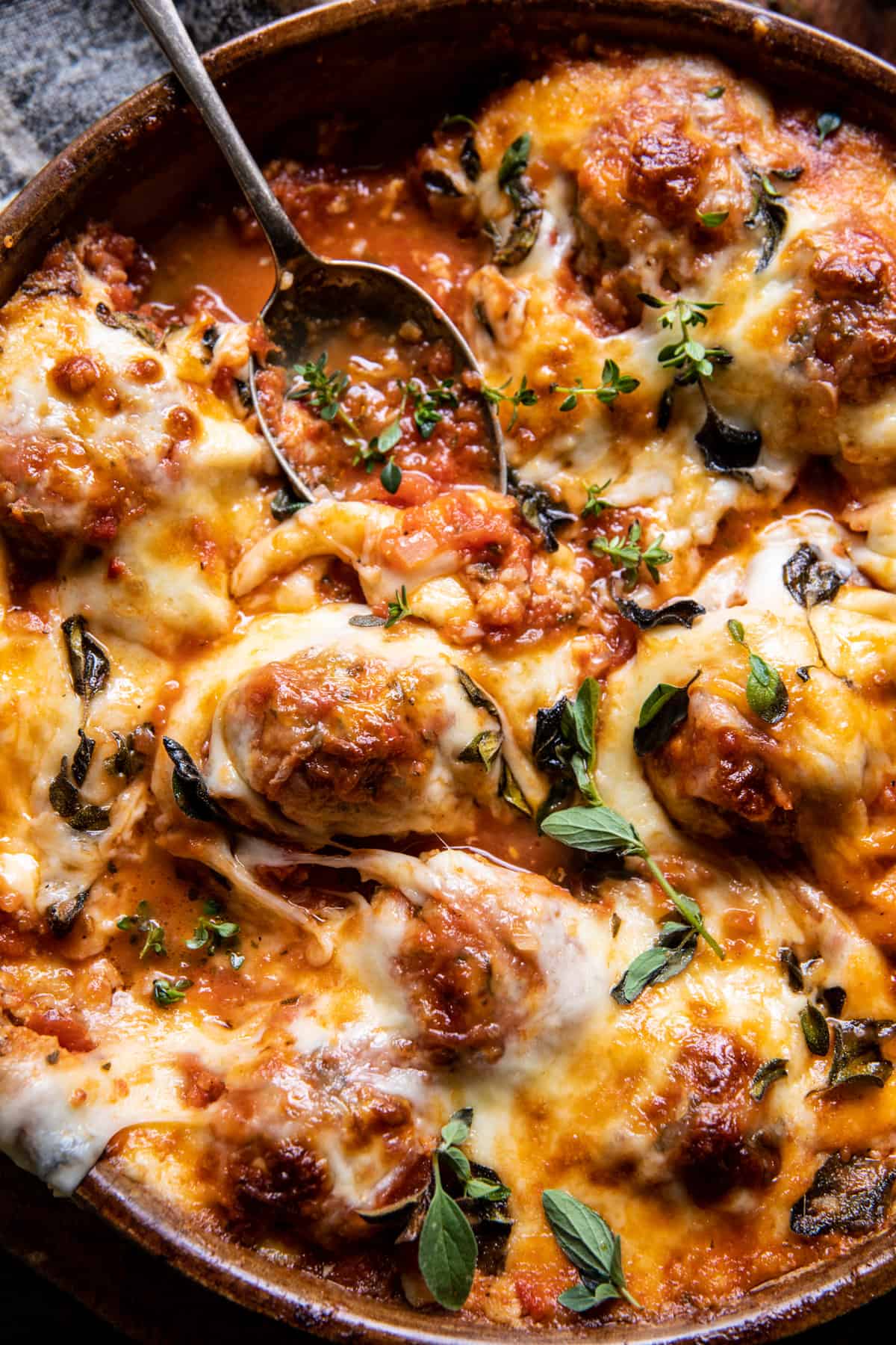 Simple Baked Cheesy Italian Chicken Meatballs | halfbakedharvest.com