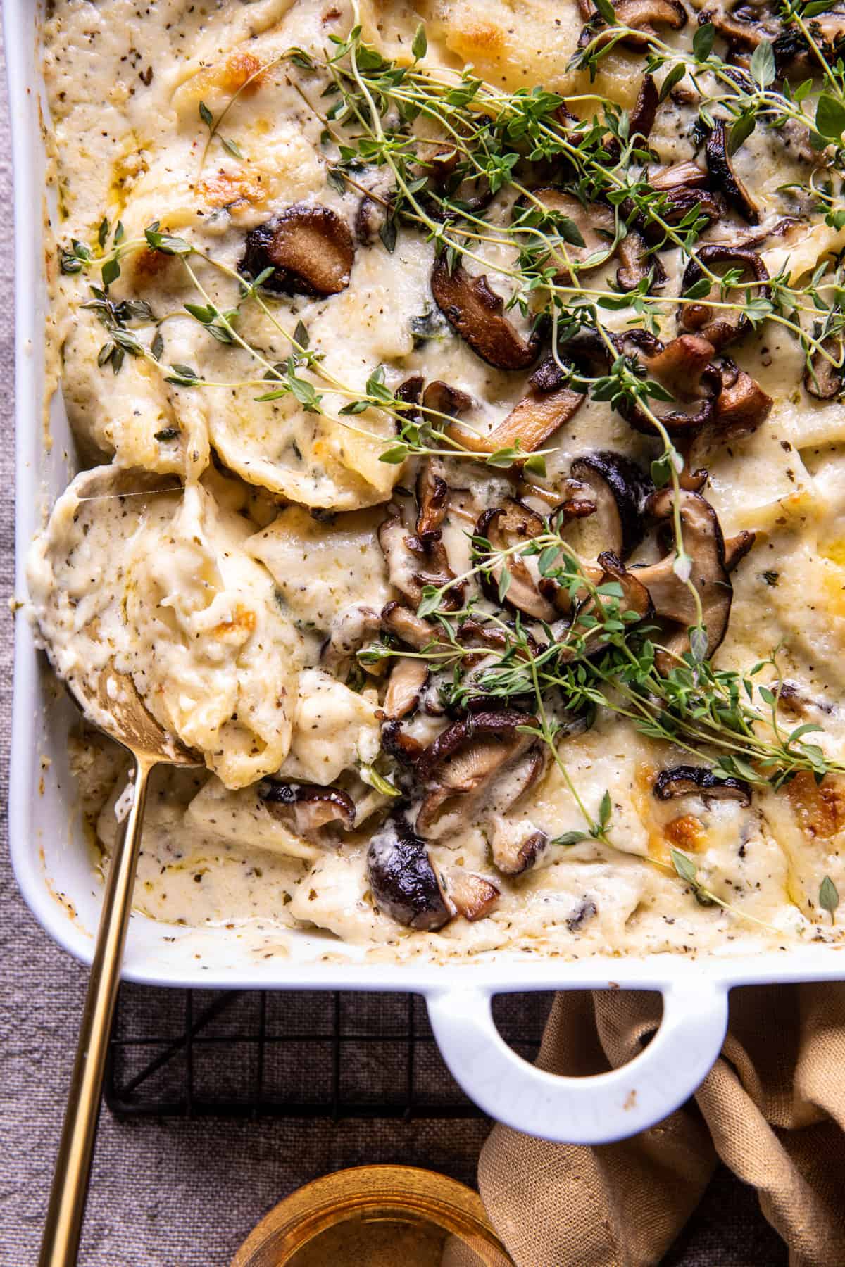 Creamy White Wine Mushroom Stuffed Shells | halfbakedharvest.com