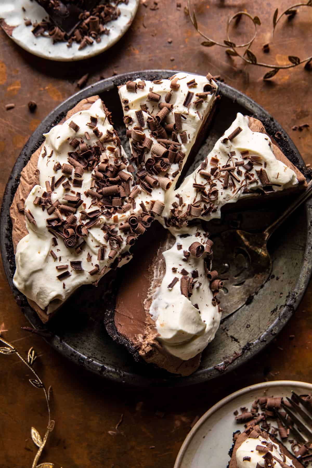 Double Chocolate Mocha Pudding Pie | halfbakedharvest.com