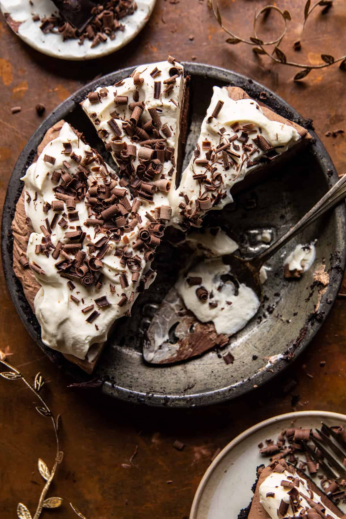 Double Chocolate Mocha Pudding Pie | halfbakedharvest.com
