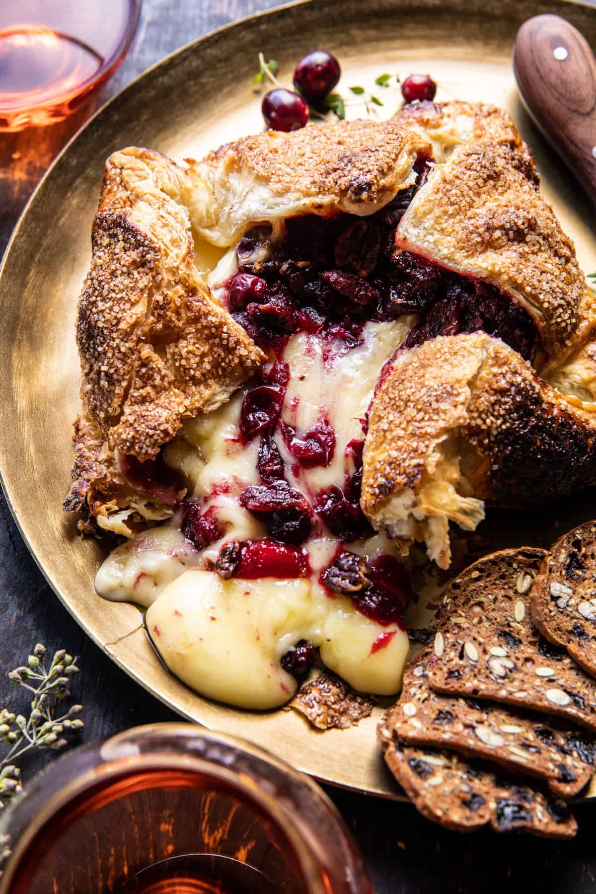 Pastry Wrapped Cranberry Baked Brie | halfbakedharvest.com