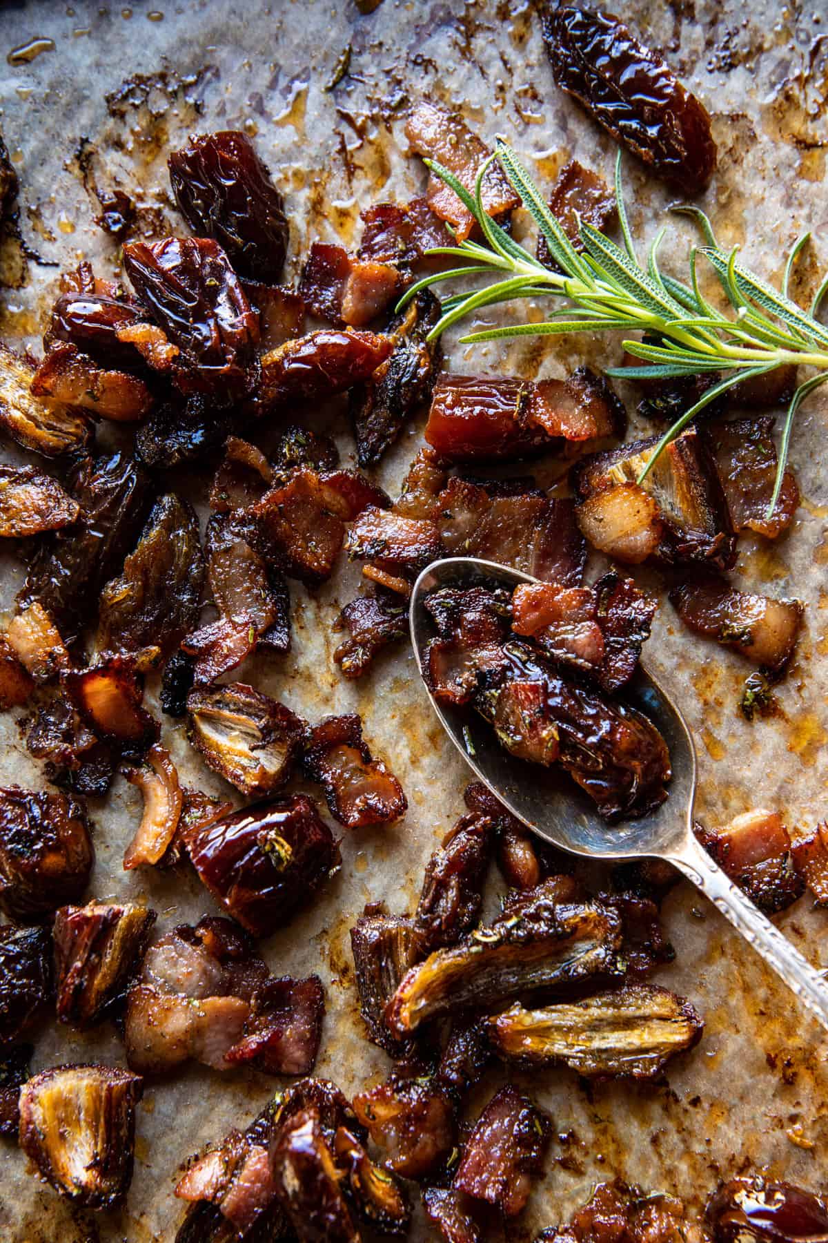 Whipped Goat Cheese with Warm Candied Bacon and Dates | halfbakedharvest.com