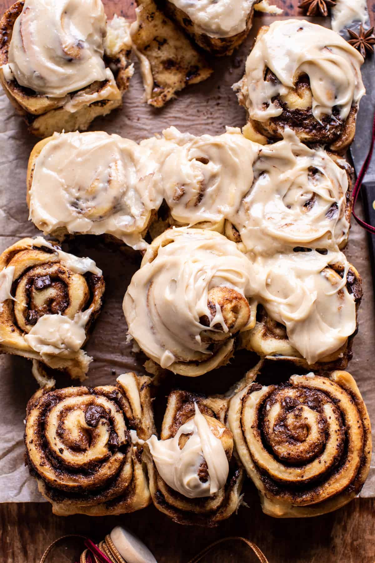 Brown Butter Iced Mocha Cinnamon Rolls | halfbakedharvest.com