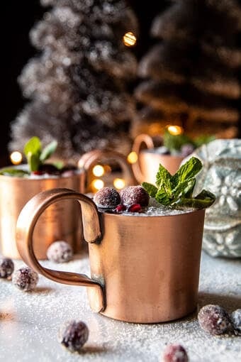 Frosted Spicy Ginger Moscow Mule | halfbakedharvest.com