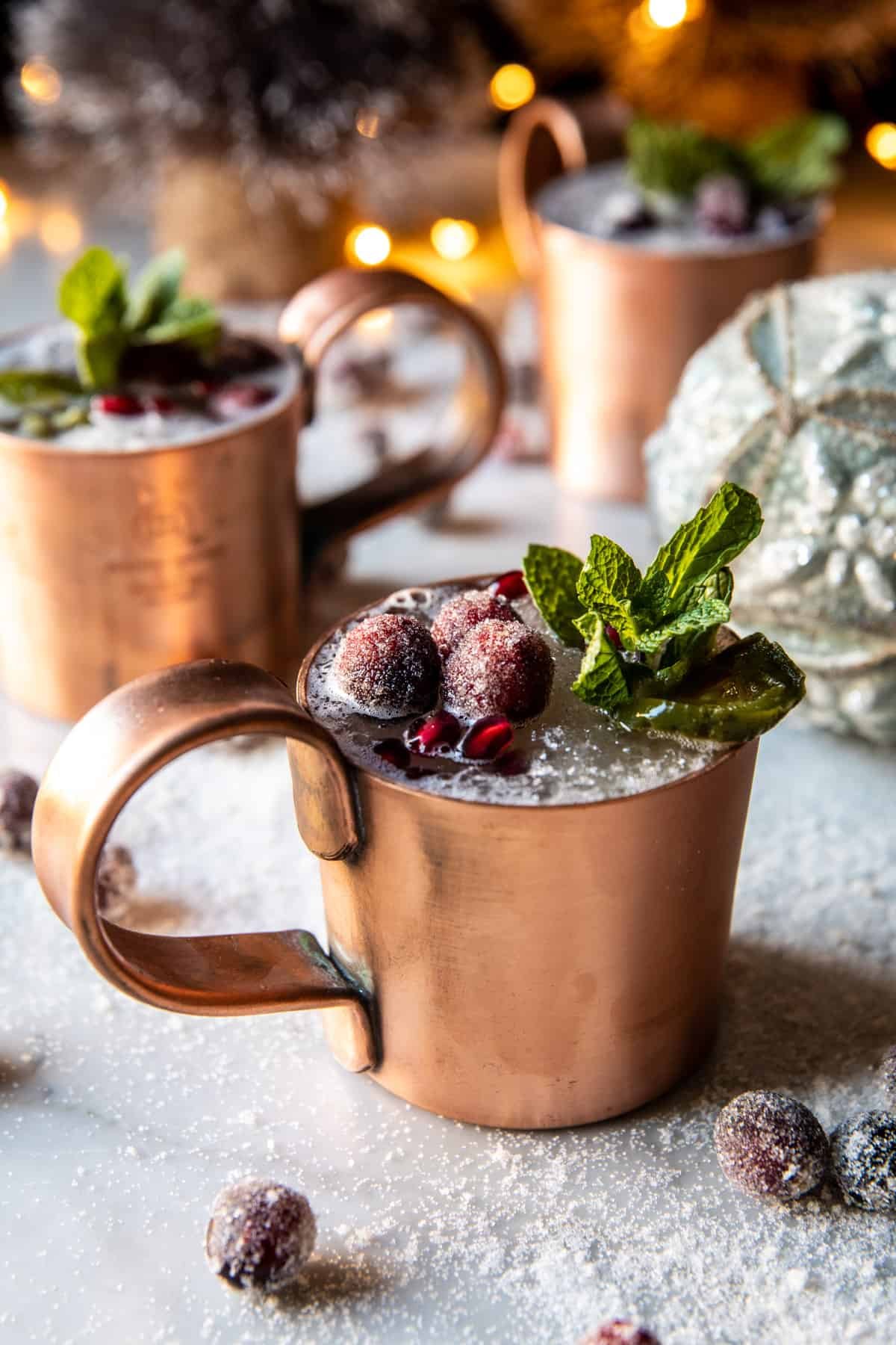 Frosted Spicy Ginger Moscow Mule | halfbakedharvest.com