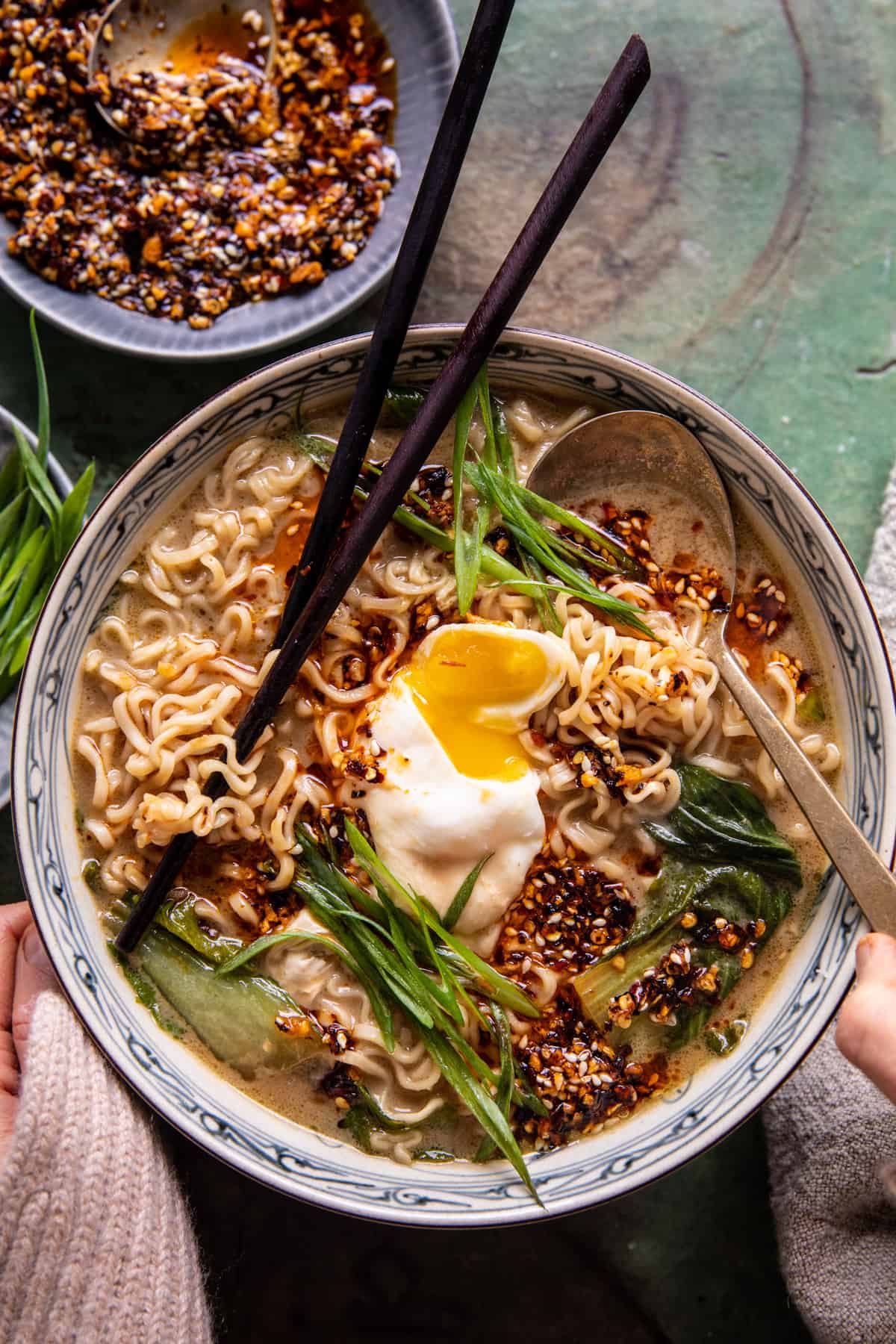 25 Minute Chili Oil Egg Ramen | haldbakedharvest.com