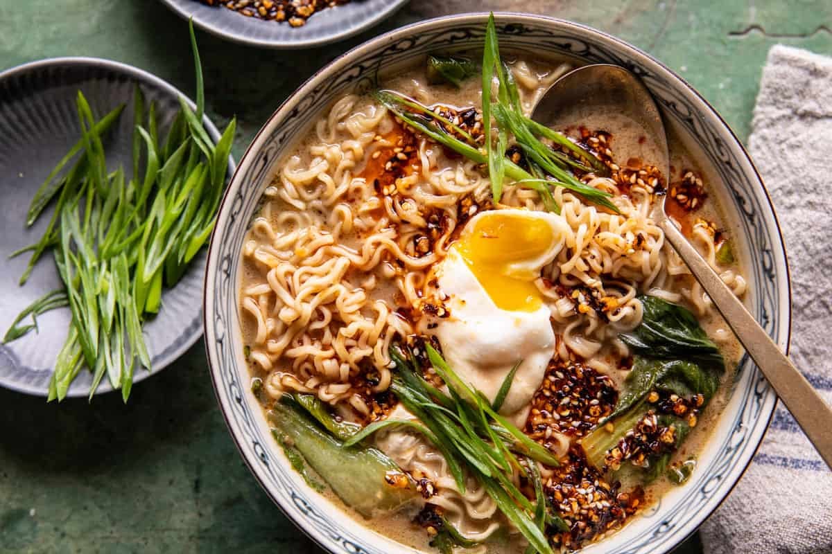 25 Minute Chili Oil Egg Ramen | haldbakedharvest.com