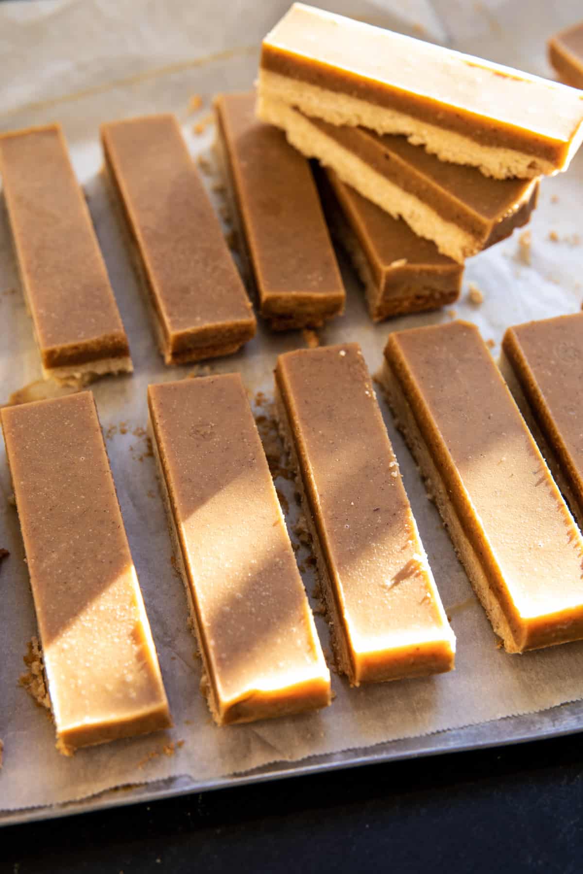Homemade Vegan Peanut Butter Twix Bars | halfbakedharvest.com