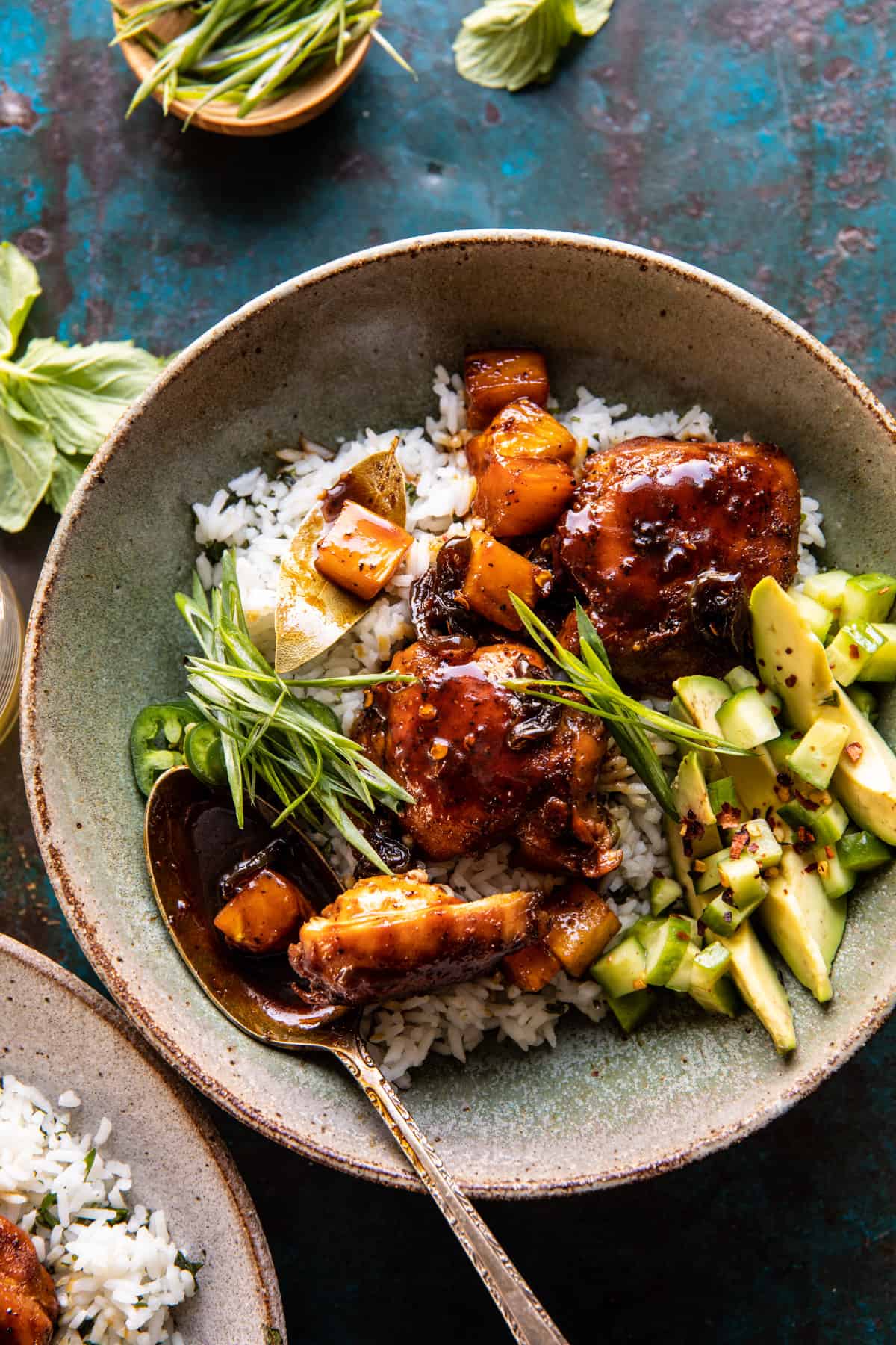 Skillet Chicken Adobo with Coconut Rice | halfbakedharvest.com