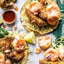 Bang Bang Shrimp Tacos with Fried Avocado | halfbakedharvest.com