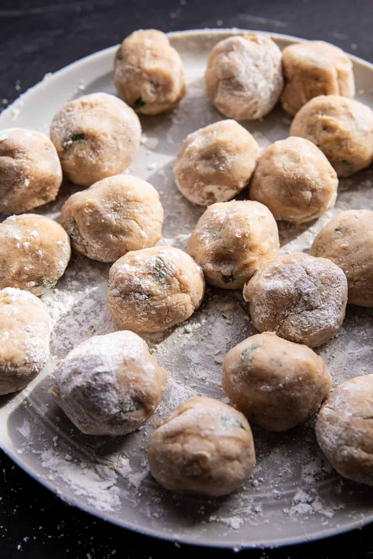meatballs on plate before cooking 