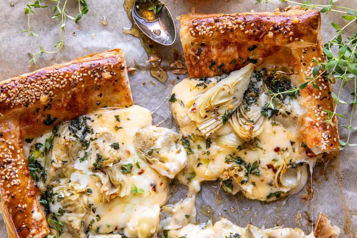 Artichoke Gouda Tart | halfbakedharvest.com