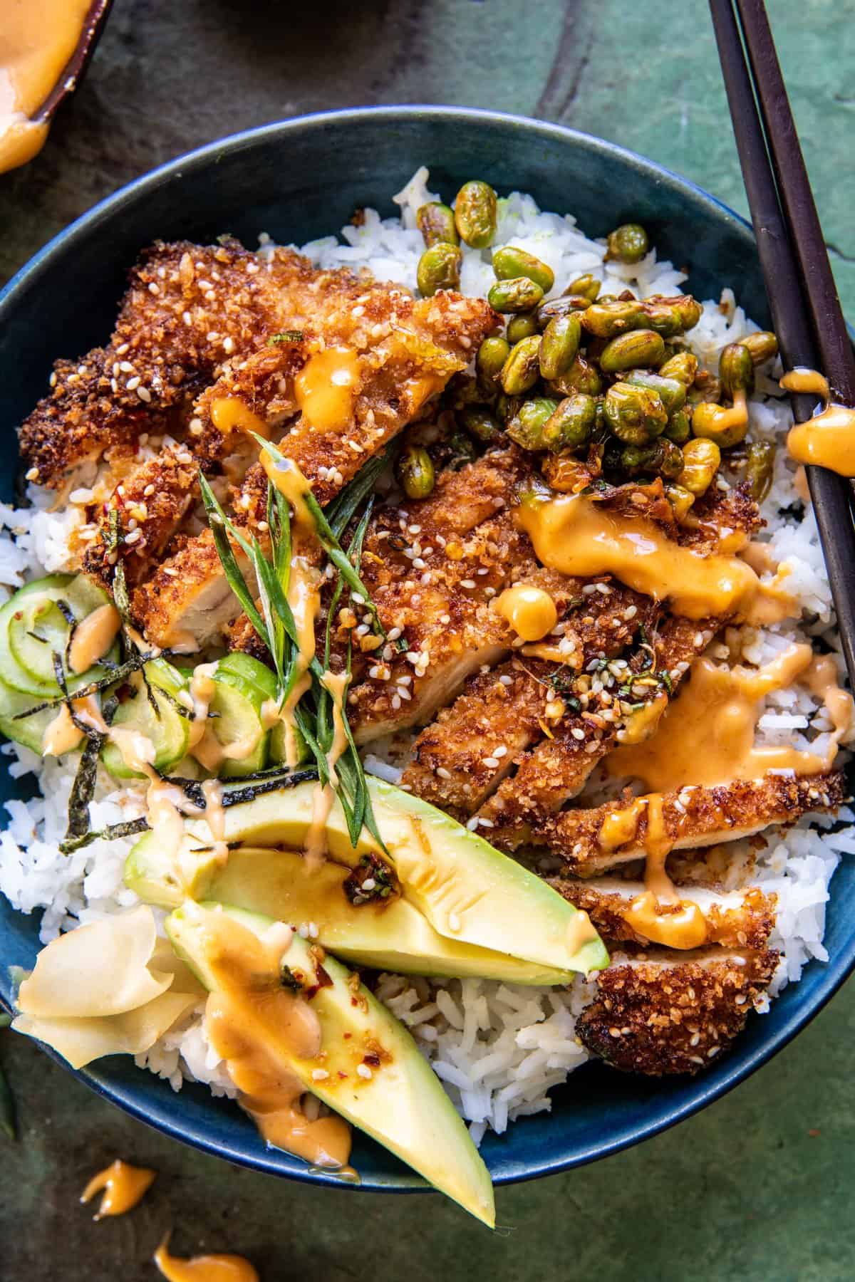 Crispy Chicken Katsu Bowls | halfbakedharvest.com