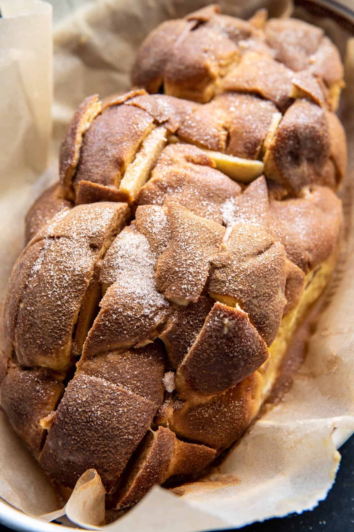 French toast in baking dish before baking 