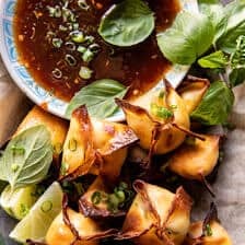 Cheese Rangoons with Sweet Ginger Chili Sauce | halfbakedharvest.com