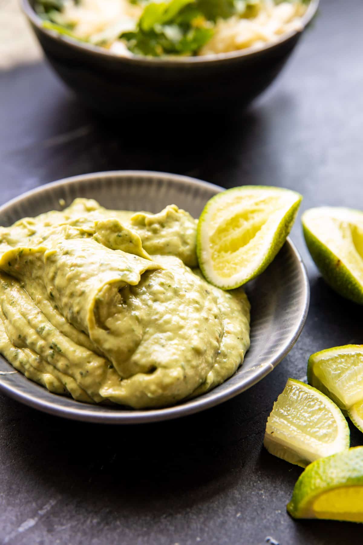 Crispy Cheese Chicken Tacos with Avocado Cilantro Sauce | halfbakedharvest.com