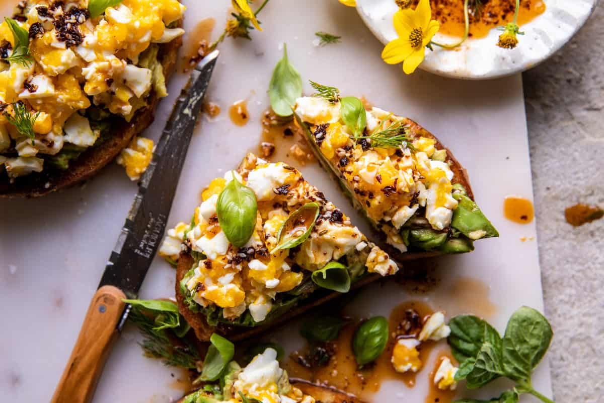 Dad's Easy Cheesy Eggs with Chili Butter | halfbakedharvest.com