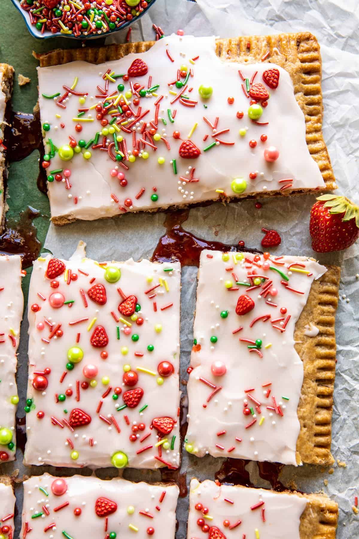 Giant Frosted Strawberry Pop-Tart halfbakedharvest.com