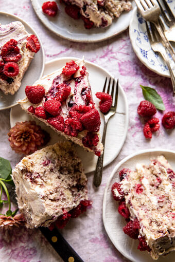 Smashed Raspberry White Chocolate Layer Cake | halfbakedharvest.com