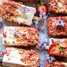 Homemade Strawberry Shortcake Ice Cream Bars | halfbakedharvest.com