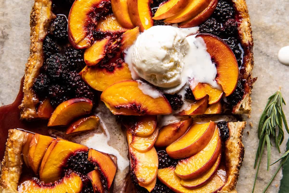 Blackberry Peach Galette | halfbakedharvest.com