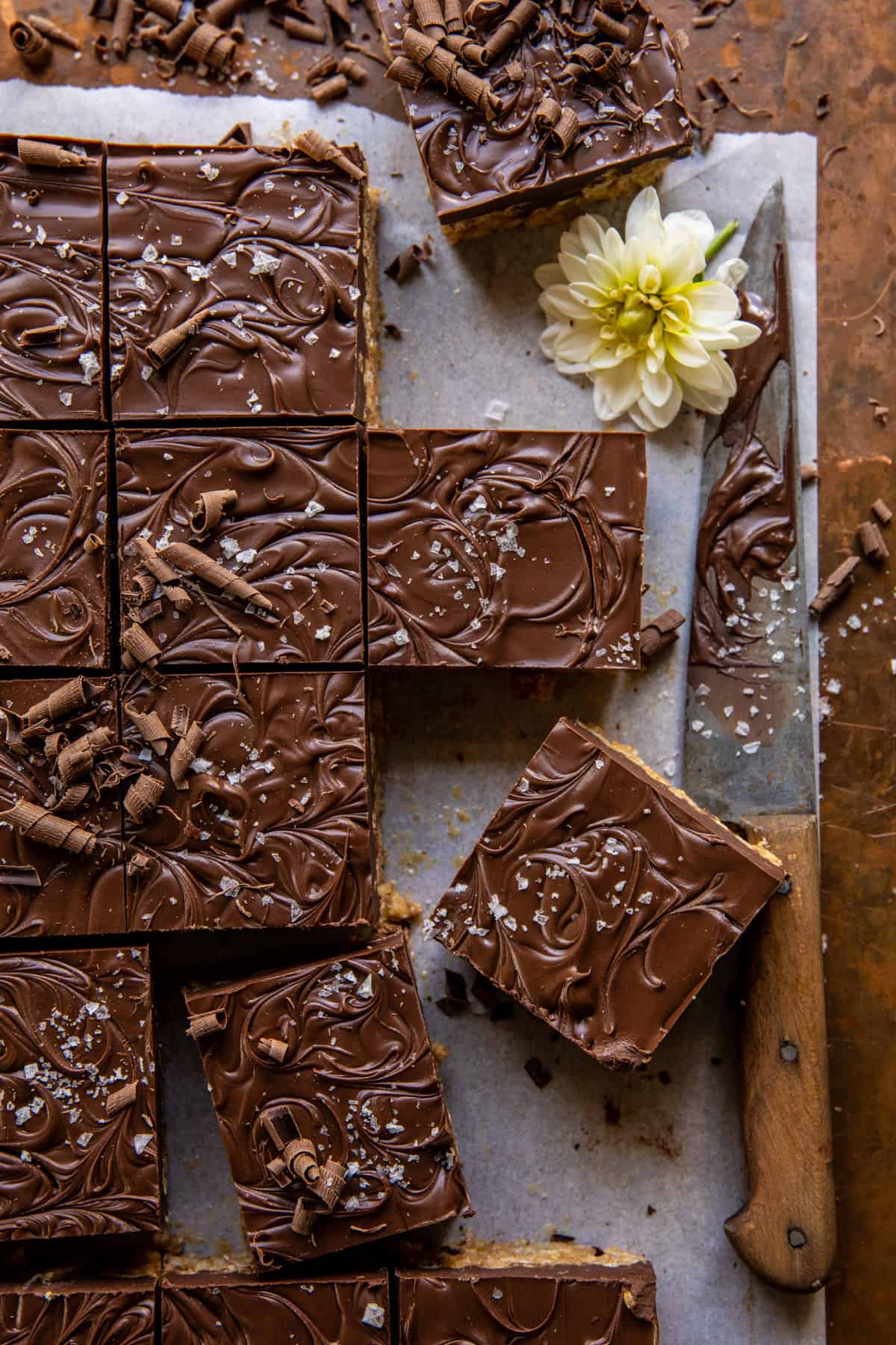 Chewy Chocolate Scotcheroos | halfbakdharvest.com