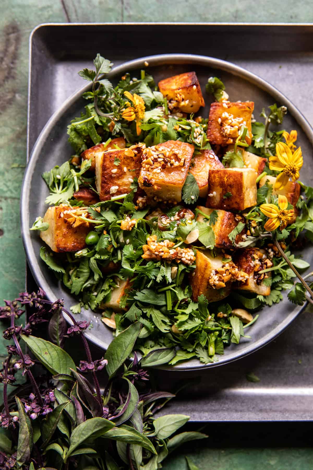 Chili Crisp Peanut Noodles with Crispy Halloumi | halfbakedharvest.com