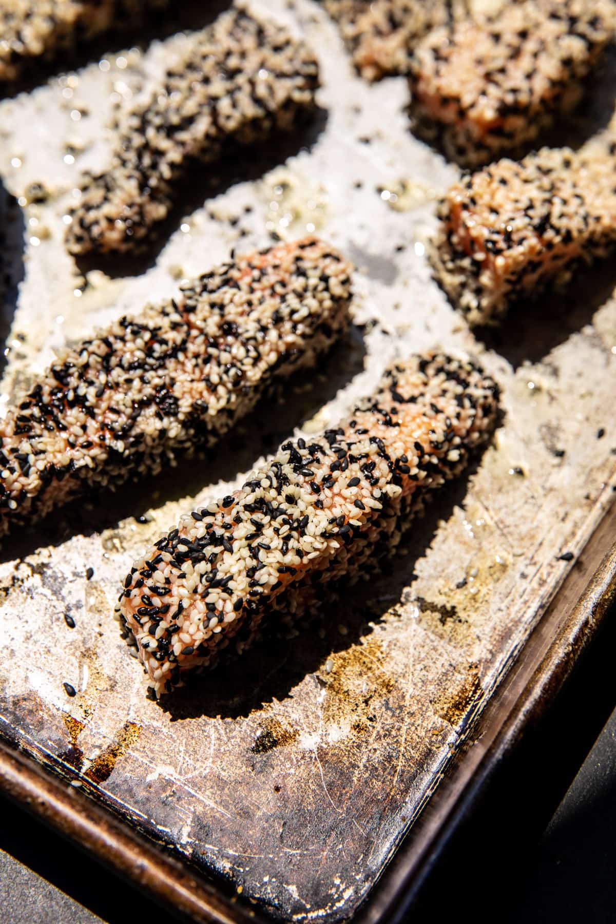 Spicy Ginger Sesame Crusted Salmon Bowls | halfbakedharvest.com