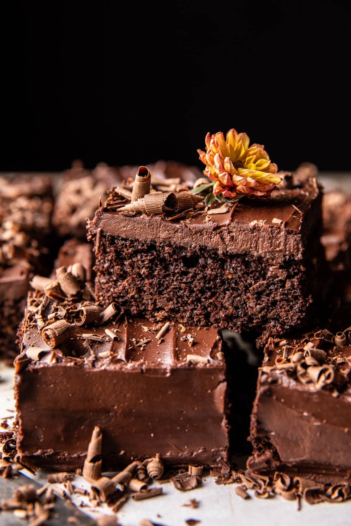 Fudge Frosted Chocolate Olive Oil Sheet Cake | halfbakedharvest.com