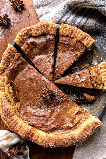 Crinkly Salted Caramel Snickerdoodle Pie | halfbakedharvest.com