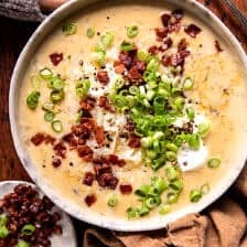 Easy Spicy Baked Potato Soup.| halfbakedharvest.com