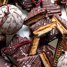 Chocolate Peanut Butter Millionaire Bars | halfbakedharvest.com