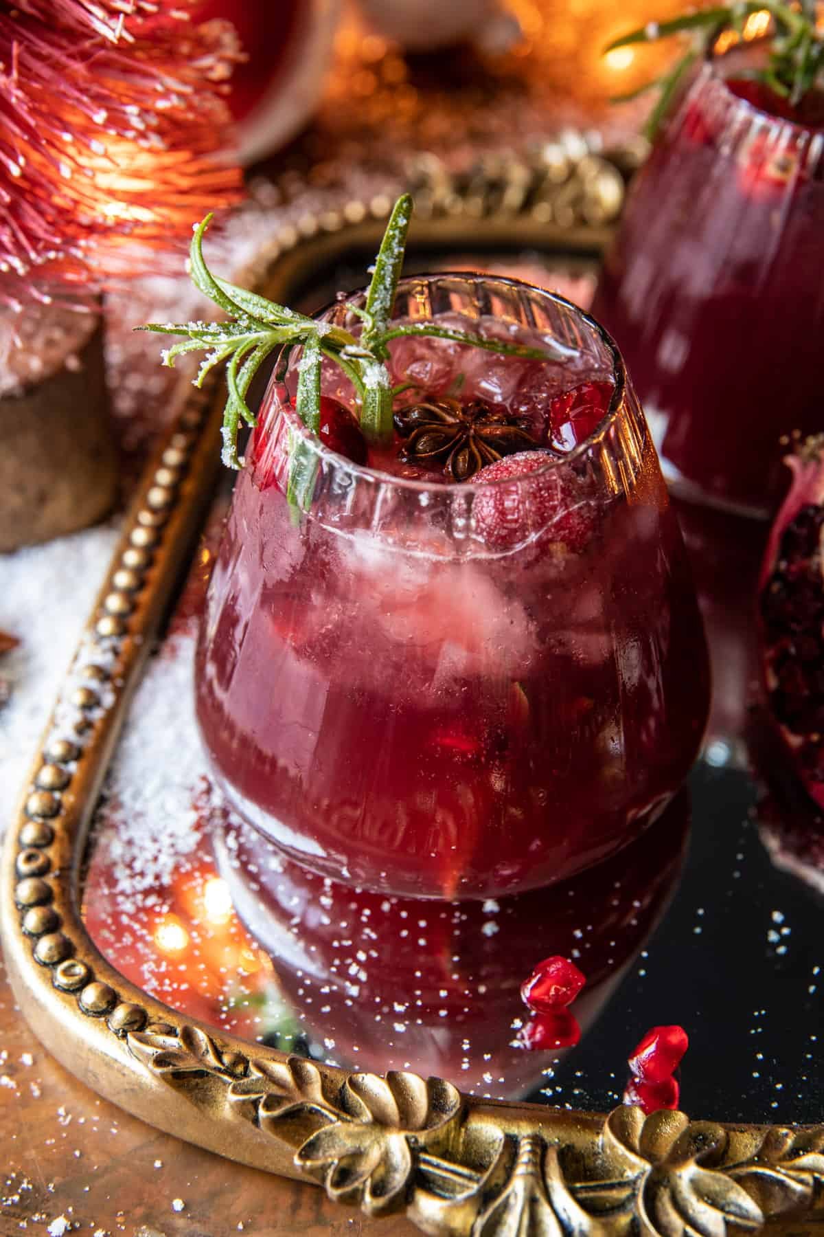 Christmas Pomegranate Punch (+ mocktail) | halfbakedharvest.com