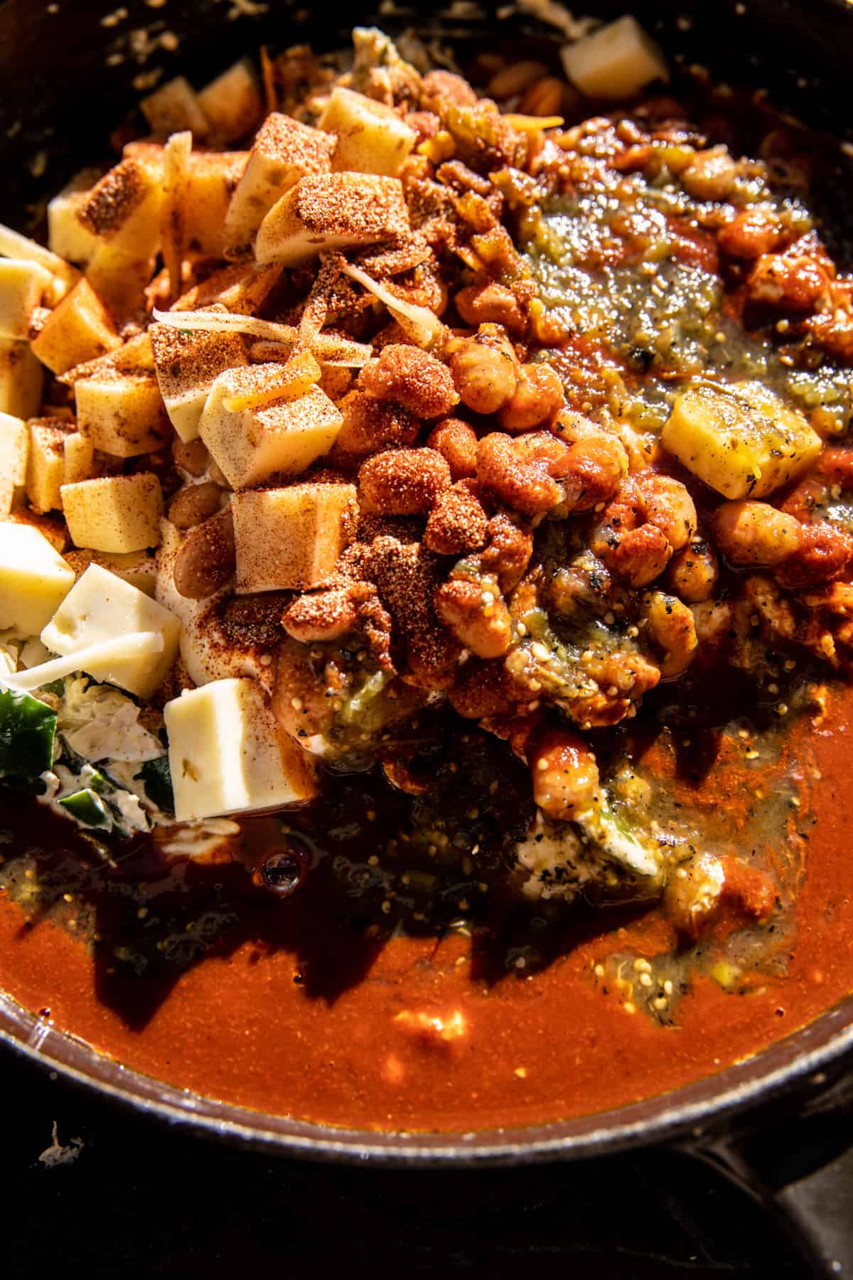 Hot Chicken Enchilada Bean Dip | halfbakedharvest.com