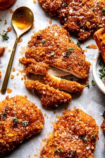 Baked Crunchy Hot Honey Chicken | halfbakedharvest.com