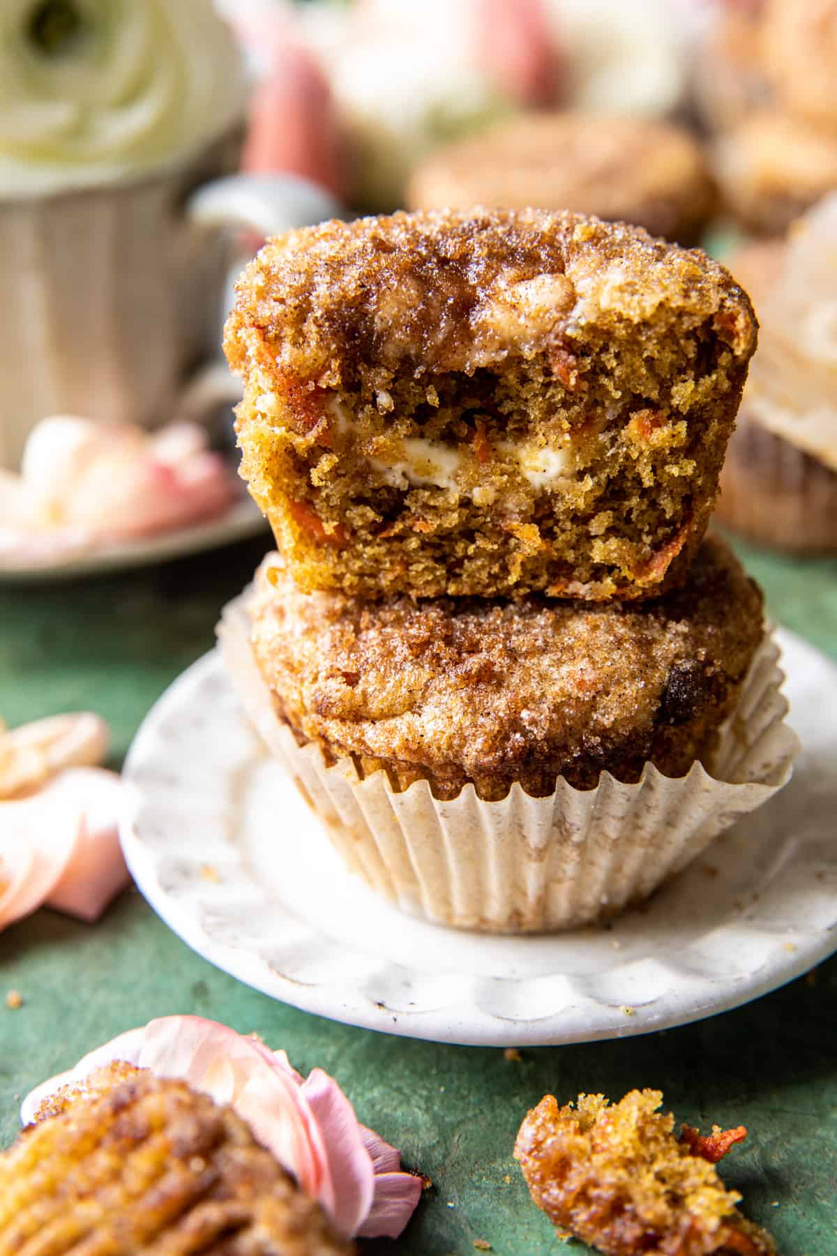 Cream Cheese Swirled Cinnamon Carrot Cake Muffins | halfbakedharvest.com